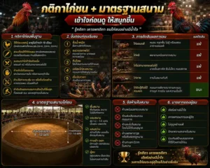 กติกาไก่ชน + มาตรฐานสนาม: เข้าใจก่อนดูให้สนุกขึ้น